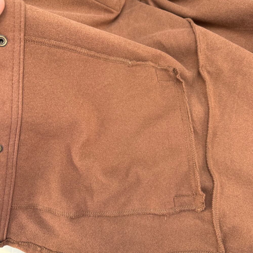 Laguna Shirt Jacket Men's M Brown Snap Front Shacket Fleece Outerwear Preppy - Picture 6 of 11